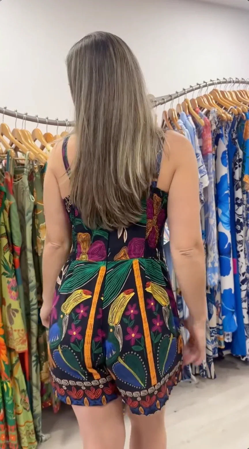 Macaquinho Raquel multicolorido